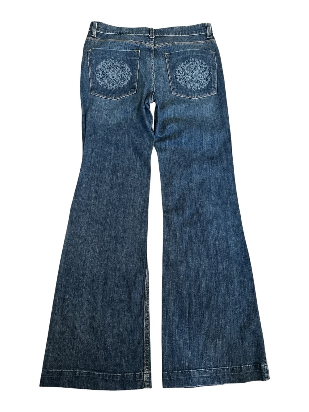 THE LIMITED Embroidered Wide Leg Flare Jeans Women’s Size 12 Y2K Boho